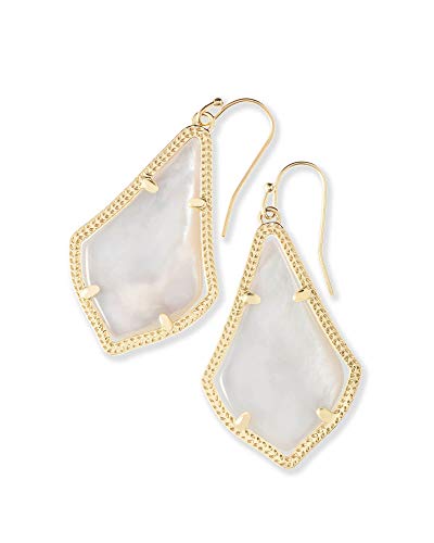Kendra Scott Alex Drop Earrings for Women 14k Gold-Plated, Black Opaque Glass