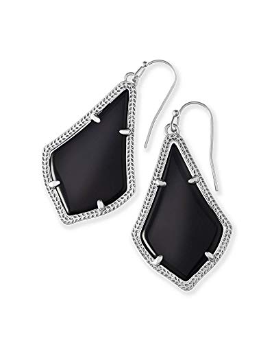 Kendra Scott Alex Drop Earrings for Women 14k Gold-Plated, Black Opaque Glass