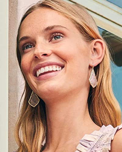 Kendra Scott Alex Drop Earrings for Women 14k Gold-Plated, Black Opaque Glass